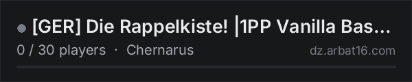 [GER] Die Rappelkiste! |1PP Vanilla BaseBau+| Deutsch/German on the AR16 DayZ server list