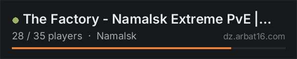 The Factory - Namalsk Extreme PvE | WIPED 10/15 | discord.gg/Th on the AR16 DayZ server list