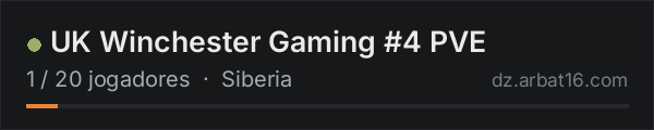 UK Winchester Gaming #4 PVE na lista de servidores de DayZ da AR16