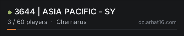 3644 | ASIA PACIFIC - SY on the AR16 DayZ server list