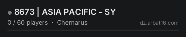 8673 | ASIA PACIFIC - SY on the AR16 DayZ server list