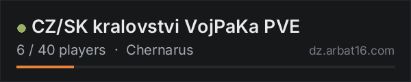CZ/SK kralovstvi VojPaKa PVE on the AR16 DayZ server list