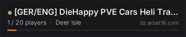 [GER/ENG] DieHappy PVE Cars Heli Trader Keycards on the AR16 DayZ server list