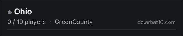 Ohio on the AR16 DayZ server list