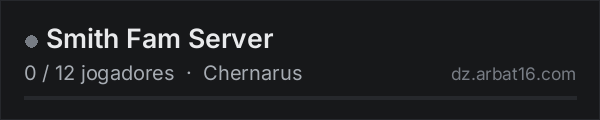 Smith Fam Server na lista de servidores de DayZ da AR16