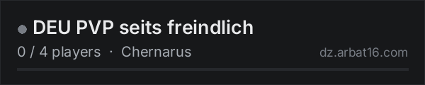 DEU PVP seits freindlich on the AR16 DayZ server list