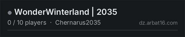 WonderWinterland | 2035 on the AR16 DayZ server list