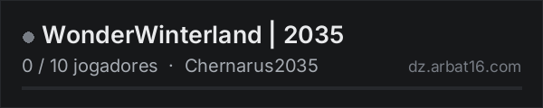 WonderWinterland | 2035 na lista de servidores de DayZ da AR16