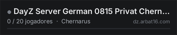 DayZ Server German 0815 Privat Chernarus (SV) na lista de servidores de DayZ da AR16