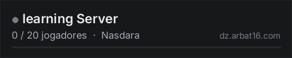 learning Server na lista de servidores de DayZ da AR16