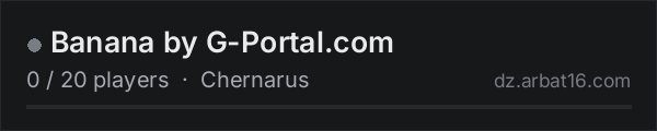 Banana by G-Portal.com on the AR16 DayZ server list
