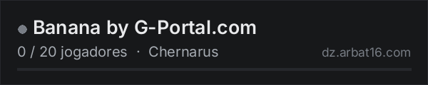Banana by G-Portal.com na lista de servidores de DayZ da AR16