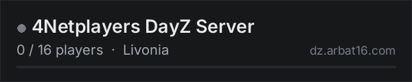 4Netplayers DayZ Server on the AR16 DayZ server list
