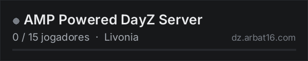 AMP Powered DayZ Server na lista de servidores de DayZ da AR16