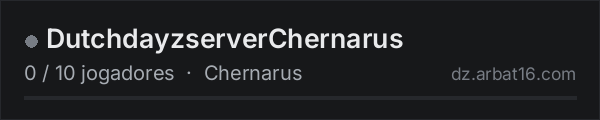 DutchdayzserverChernarus na lista de servidores de DayZ da AR16