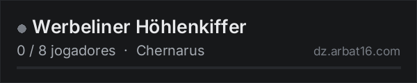 Werbeliner Höhlenkiffer na lista de servidores de DayZ da AR16