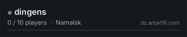 dingens on the AR16 DayZ server list