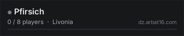 Pfirsich on the AR16 DayZ server list