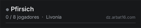 Pfirsich na lista de servidores de DayZ da AR16