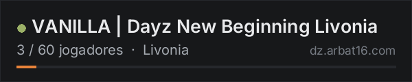 VANILLA | Dayz New Beginning Livonia na lista de servidores de DayZ da AR16