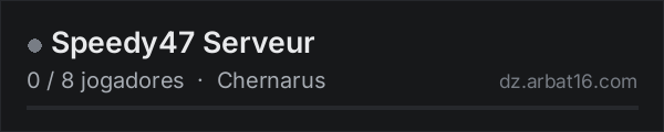 Speedy47 Serveur na lista de servidores de DayZ da AR16