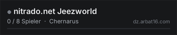 nitrado.net Jeezworld in der DayZ-Serverliste von AR16