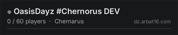OasisDayz #Chernorus DEV on the AR16 DayZ server list