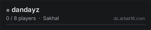 dandayz on the AR16 DayZ server list