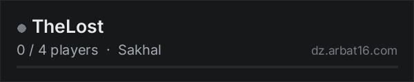 TheLost on the AR16 DayZ server list