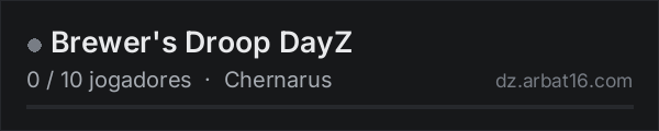 Brewer's Droop DayZ na lista de servidores de DayZ da AR16
