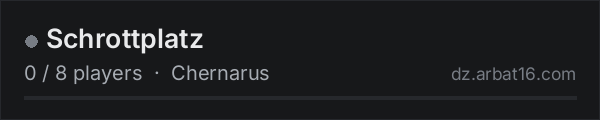 Schrottplatz on the AR16 DayZ server list
