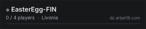 EasterEgg-FIN on the AR16 DayZ server list