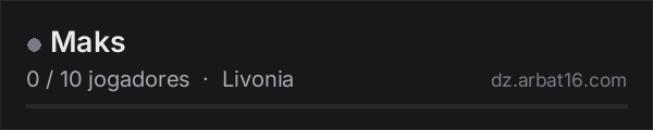 Maks na lista de servidores de DayZ da AR16