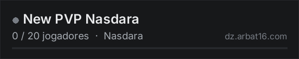 New PVP Nasdara na lista de servidores de DayZ da AR16