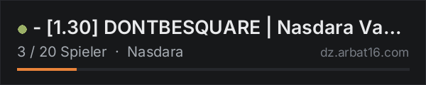 - [1.30] DONTBESQUARE | Nasdara Vanilla in der DayZ-Serverliste von AR16