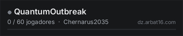 QuantumOutbreak na lista de servidores de DayZ da AR16