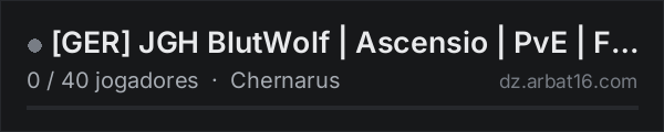 [GER] JGH BlutWolf | Ascensio | PvE |   Fresh Wipe 24.Okt. na lista de servidores de DayZ da AR16