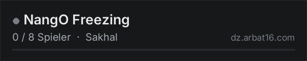 NangO Freezing in der DayZ-Serverliste von AR16