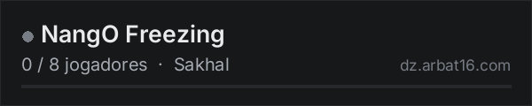 NangO Freezing na lista de servidores de DayZ da AR16