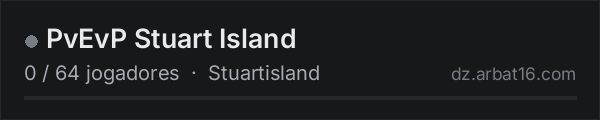 PvEvP Stuart Island na lista de servidores de DayZ da AR16