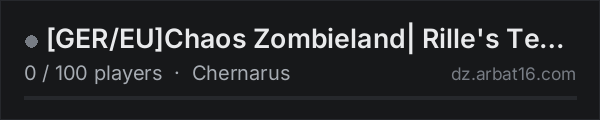 GER/EUChaos Zombieland| Rille's Testkoerbchen on the AR16 DayZ server list