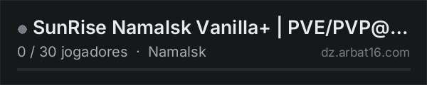 SunRise Namalsk Vanilla+ | PVE/PVP@Military | Team up or solo na lista de servidores de DayZ da AR16