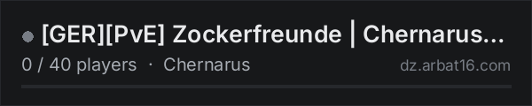 [GER][PvE] Zockerfreunde | Chernarus #2  | Trader | Helis | Car on the AR16 DayZ server list