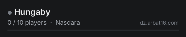 Hungaby on the AR16 DayZ server list