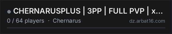 CHERNARUSPLUS | 3PP | FULL PVP  | x100 on the AR16 DayZ server list