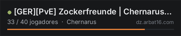 [GER][PvE] Zockerfreunde | Chernarus | Trader | Helis | Cars na lista de servidores de DayZ da AR16