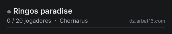 Ringos paradise na lista de servidores de DayZ da AR16