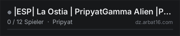 |ESP| La Ostia | PripyatGamma Alien |PVE| No Economy | Keycards in der DayZ-Serverliste von AR16