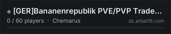 GERBananenrepublik PVE/PVP Trader Helis BBP Tanks on the AR16 DayZ server list