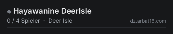 Hayawanine DeerIsle in der DayZ-Serverliste von AR16